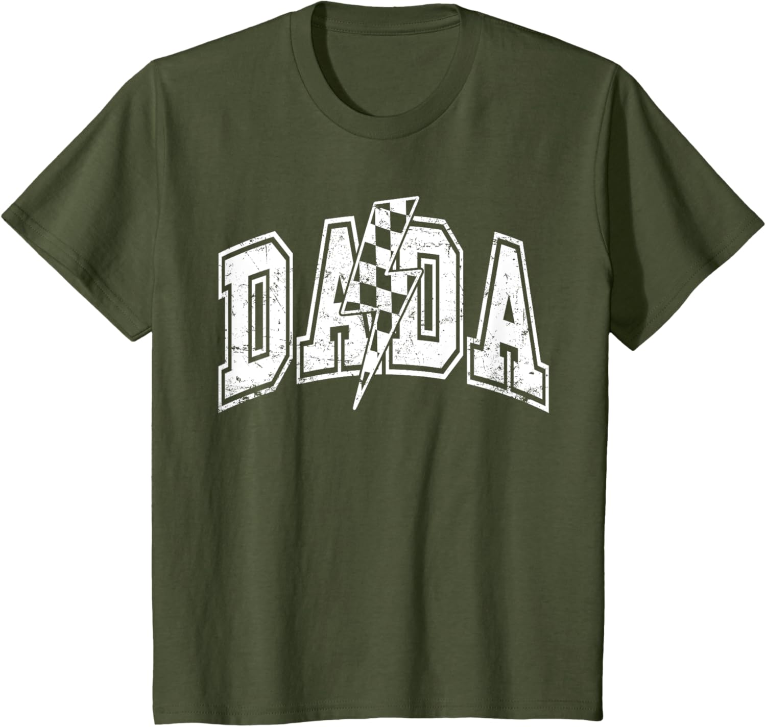 Dada Lightning Bolt Checkered Varsity Dad Men Father's Day
