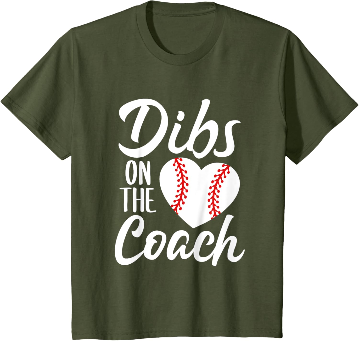 Dibs On The Coach Funny Baseball Heart Cute Mother's Day