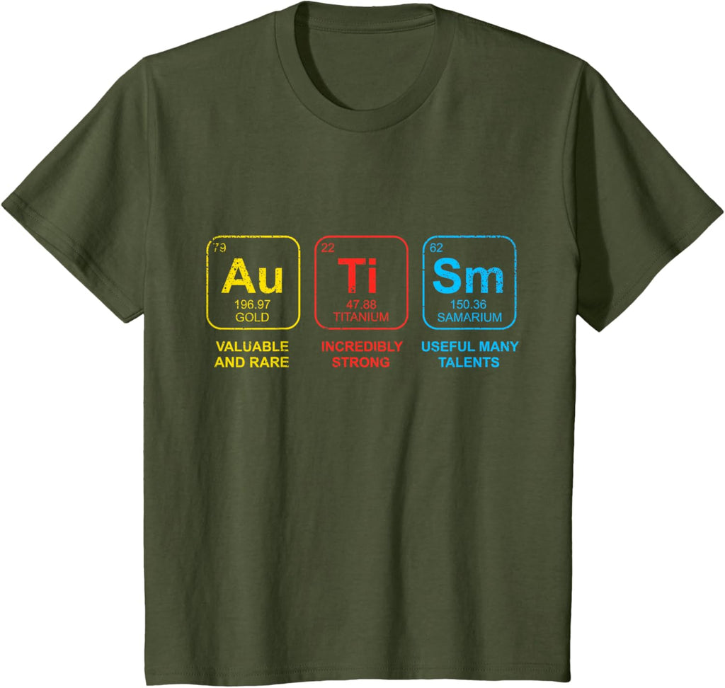 Autism Awareness Women Men Kids Elements Periodic Table ASD