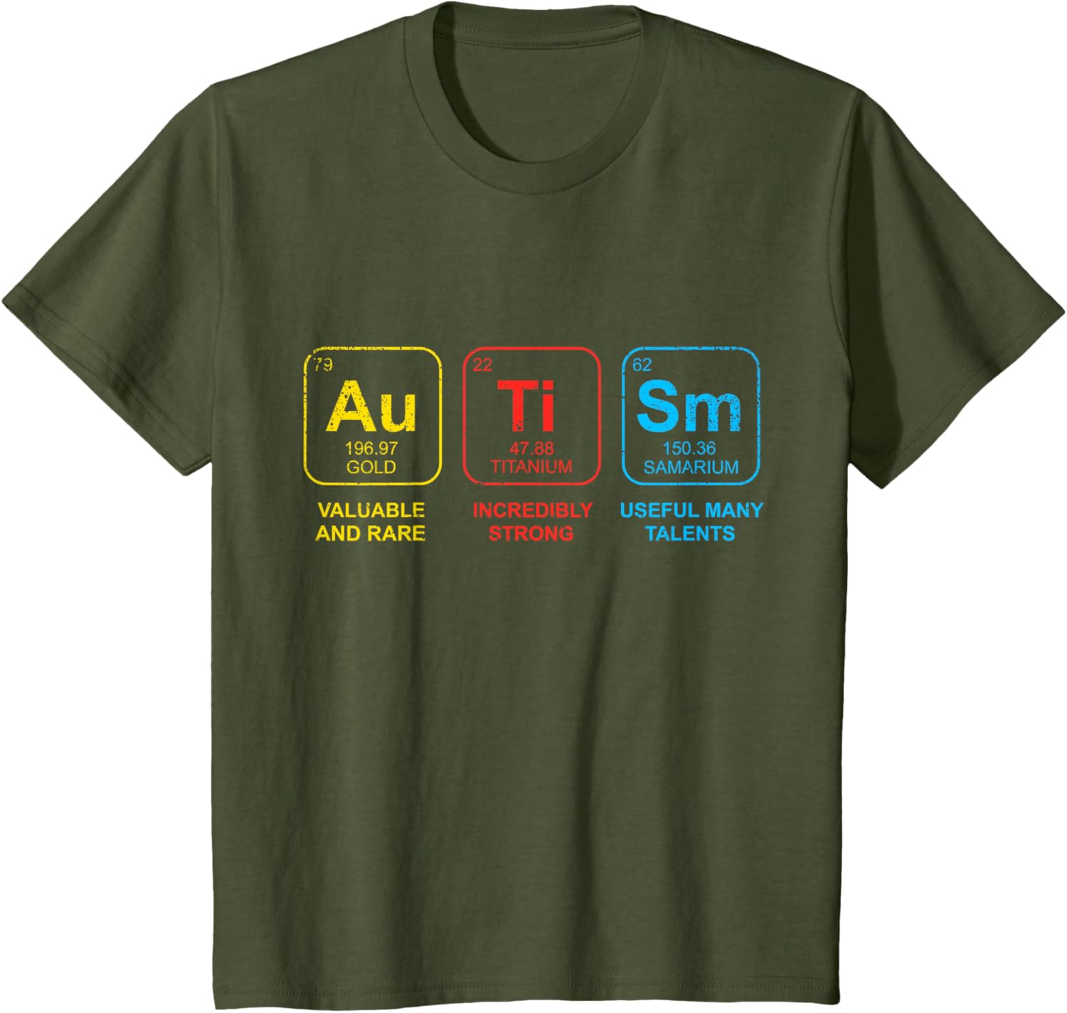 Autism Awareness Women Men Kids Elements Periodic Table ASD
