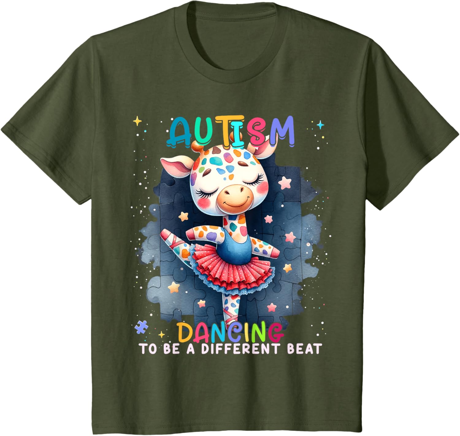 Autism Awareness Cute Unicorn Dancing To A Different Beat