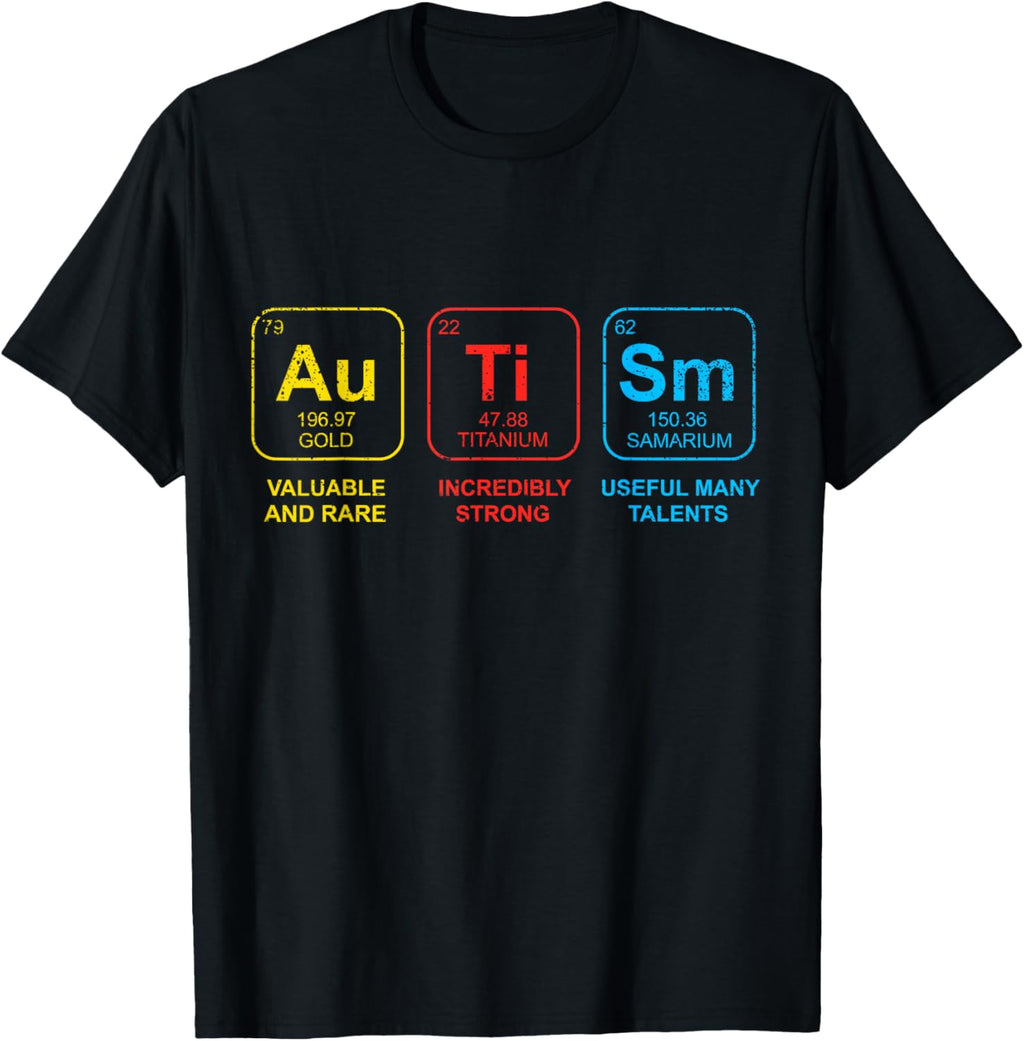 Autism Awareness Women Men Kids Elements Periodic Table ASD