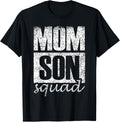 Mama Mom Son Mothers Day Love Mama Mommy Son Squad Mother's Day Matching Mom Sons Mother Son T-Shirt, Small, Black