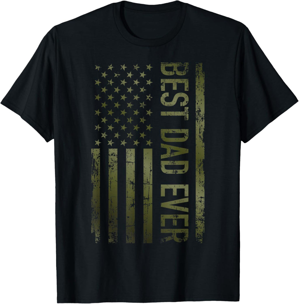 Best dad ever american military camouflage flag gift father
