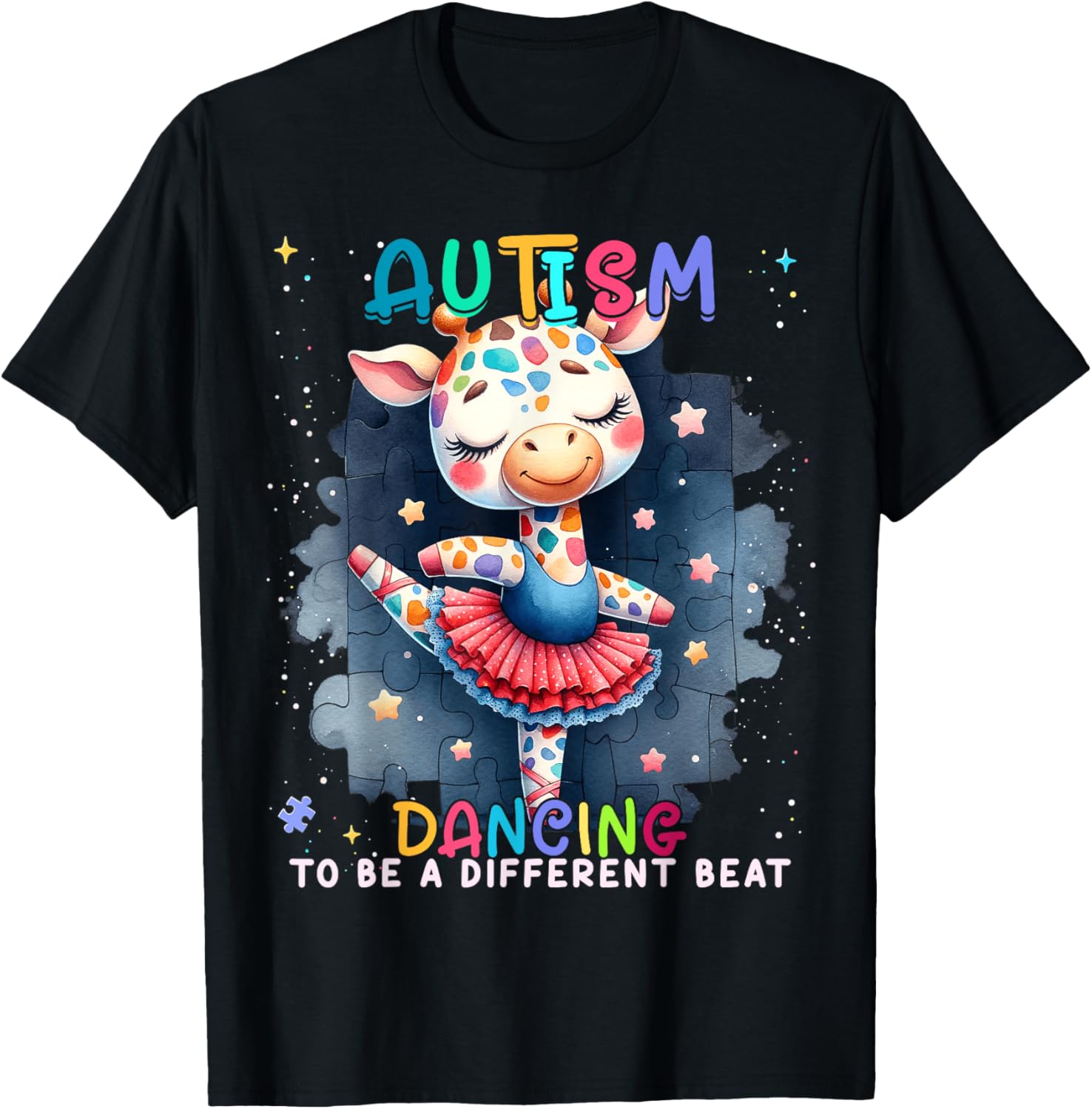 Autism Awareness Cute Unicorn Dancing To A Different Beat