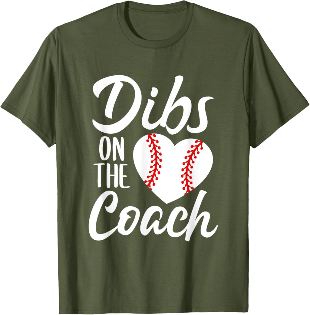 Dibs On The Coach Funny Baseball Heart Cute Mother's Day