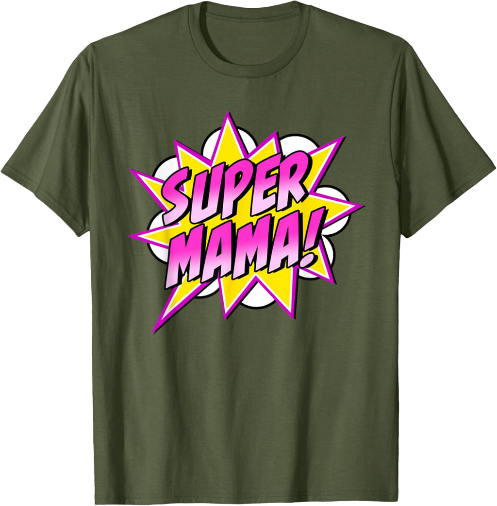 Super Mama Comic Book Superhero Mother's Day