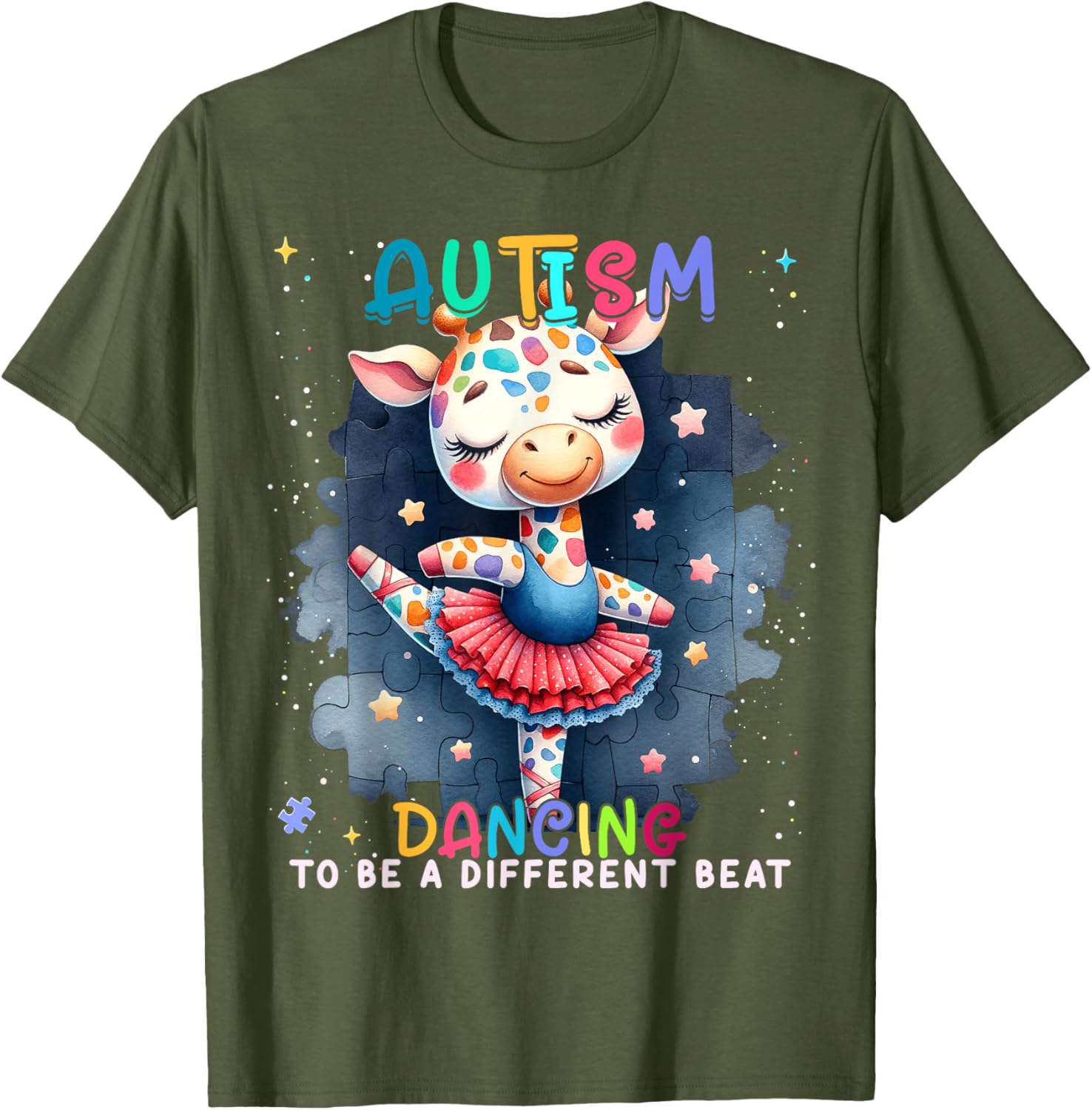 Autism Awareness Cute Unicorn Dancing To A Different Beat