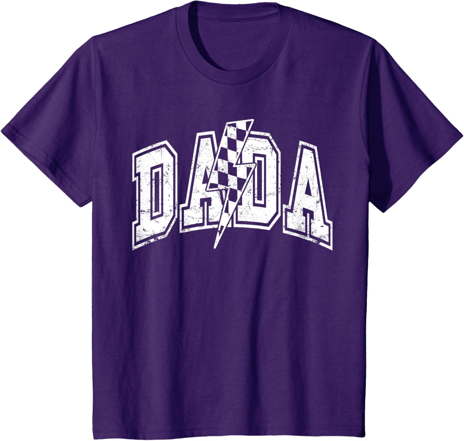 Dada Lightning Bolt Checkered Varsity Dad Men Father's Day