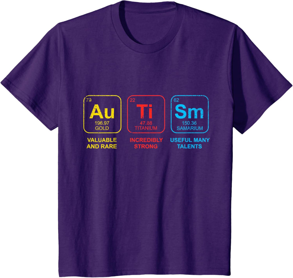 Autism Awareness Women Men Kids Elements Periodic Table ASD