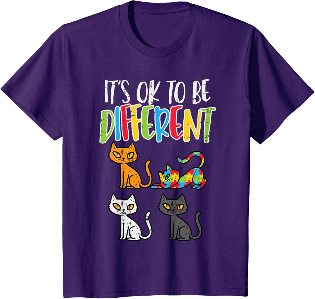 Its Ok To Be Different Cat Puzzle Cute Autism Awareness Kids