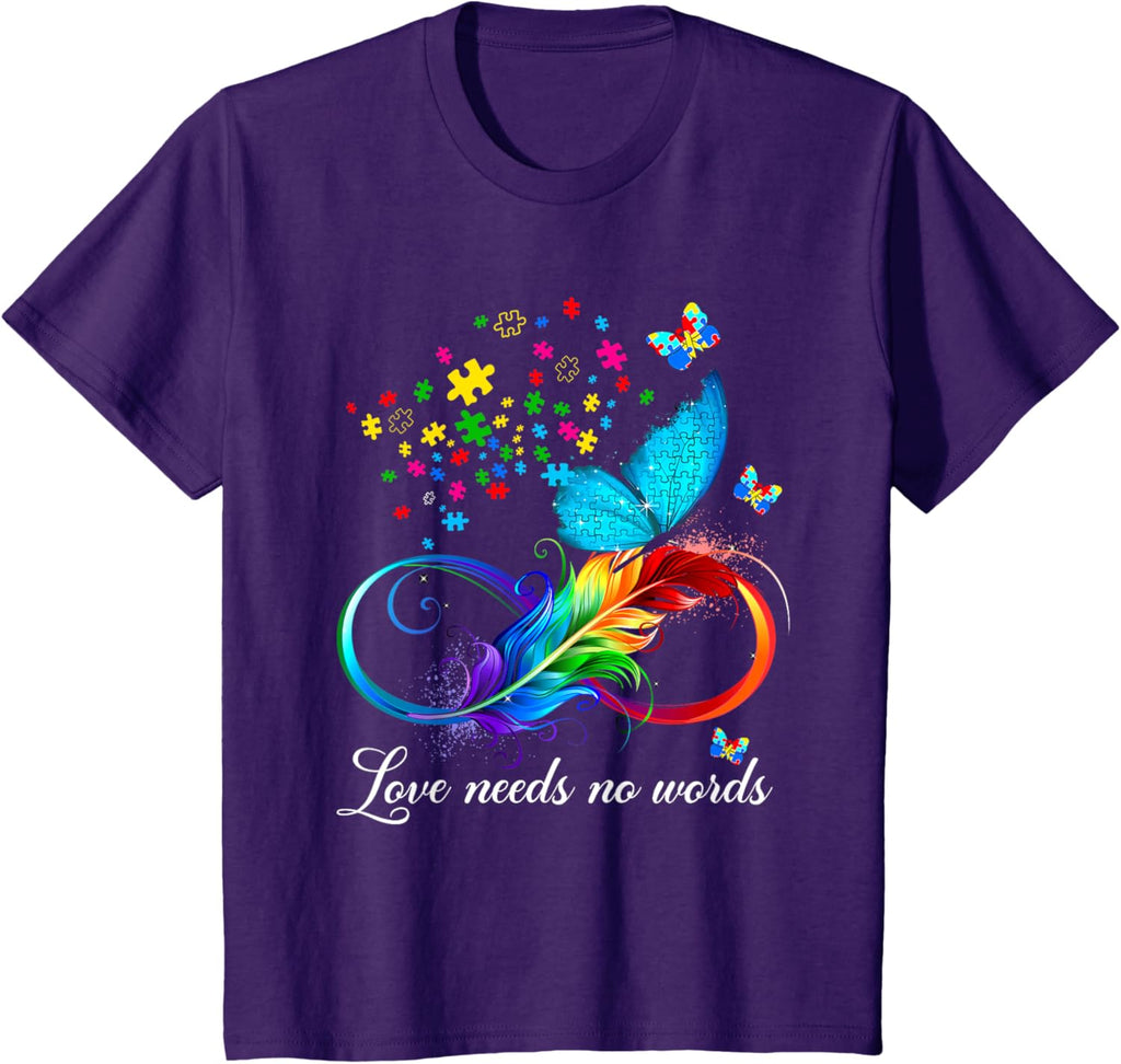Love Needs No Words Autism Kids Mom Support Autism Awareness
