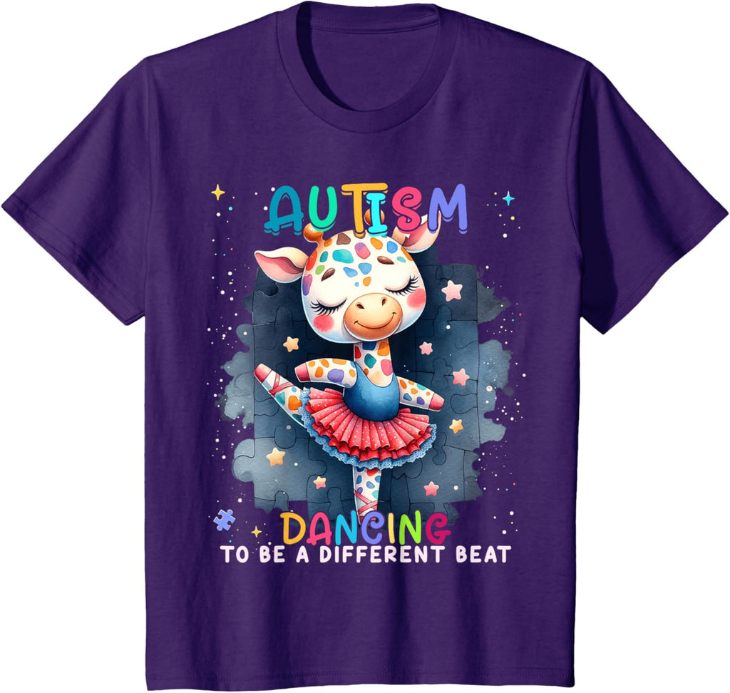 Autism Awareness Cute Unicorn Dancing To A Different Beat