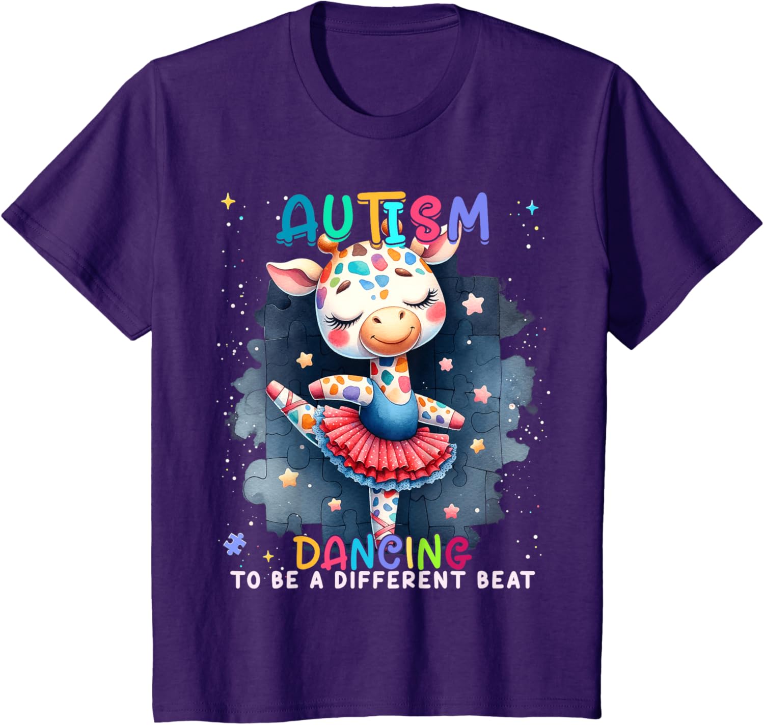 Autism Awareness Cute Unicorn Dancing To A Different Beat