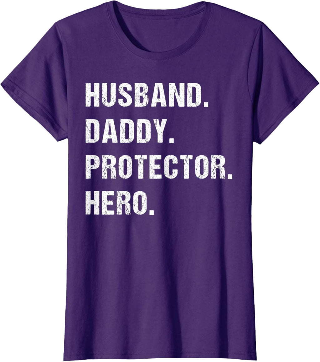 Husband Daddy Protector Hero Fathers Day Gift For Dad Wife