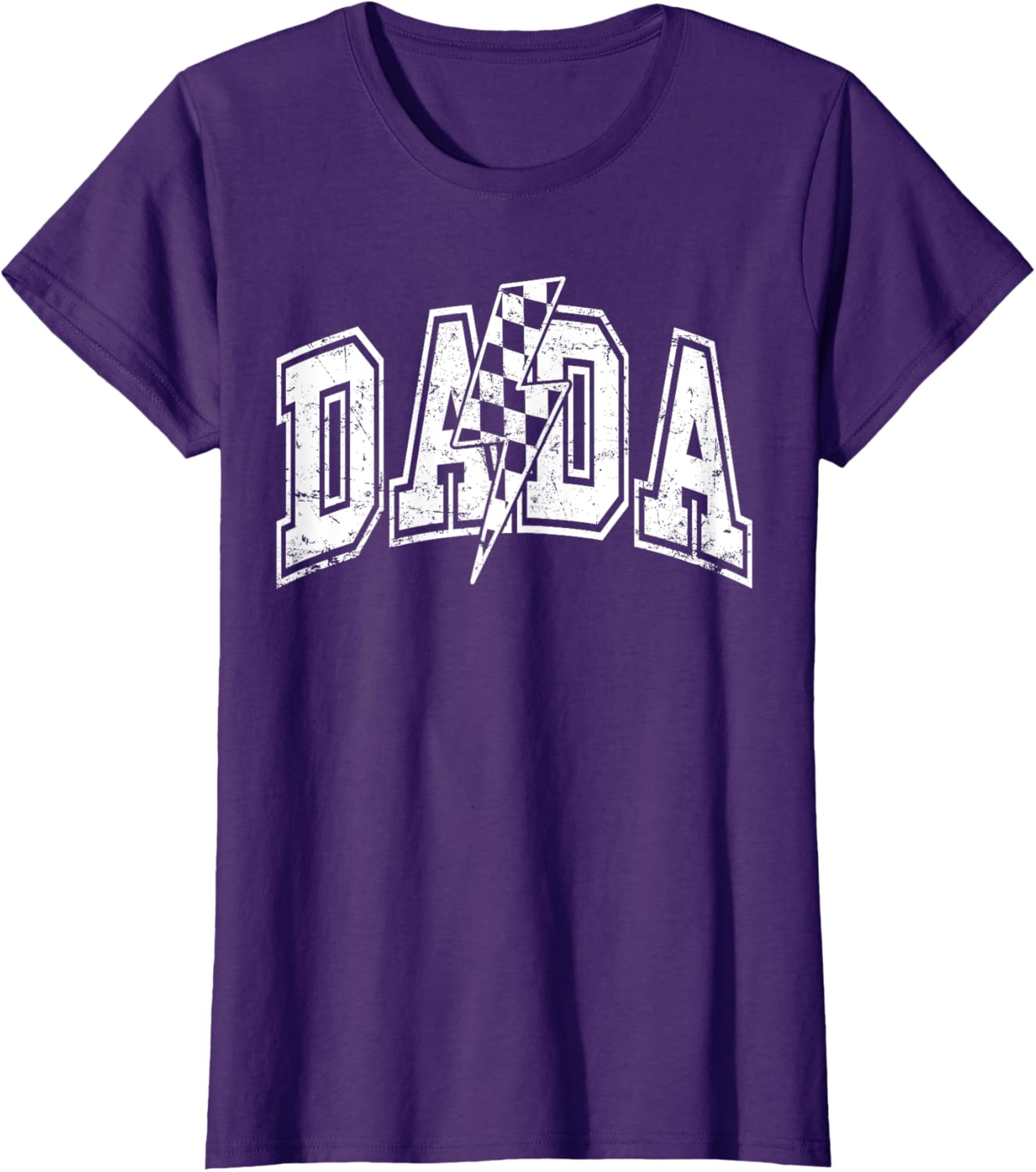 Dada Lightning Bolt Checkered Varsity Dad Men Father's Day