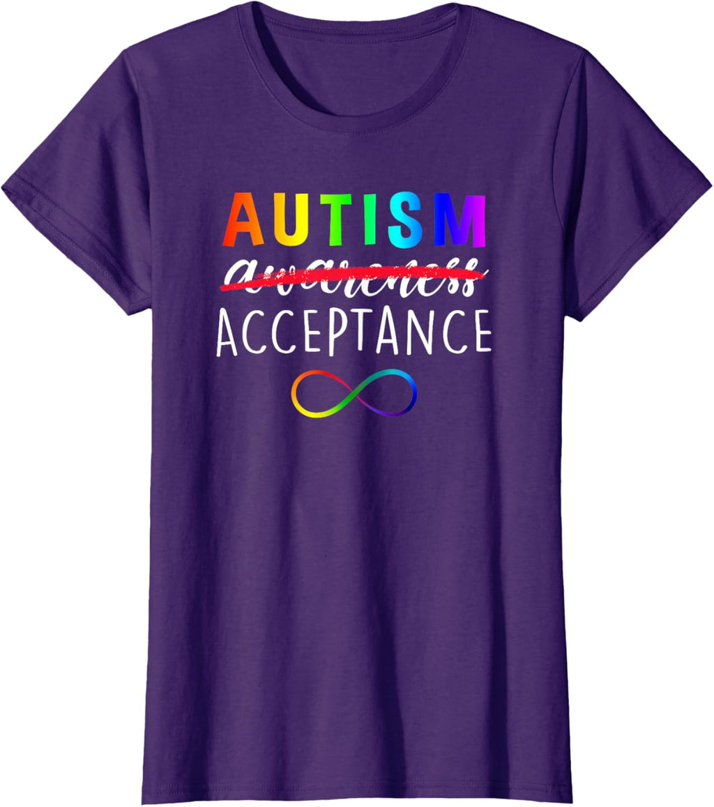 Autism - Red Instead - Acceptance Not Awareness