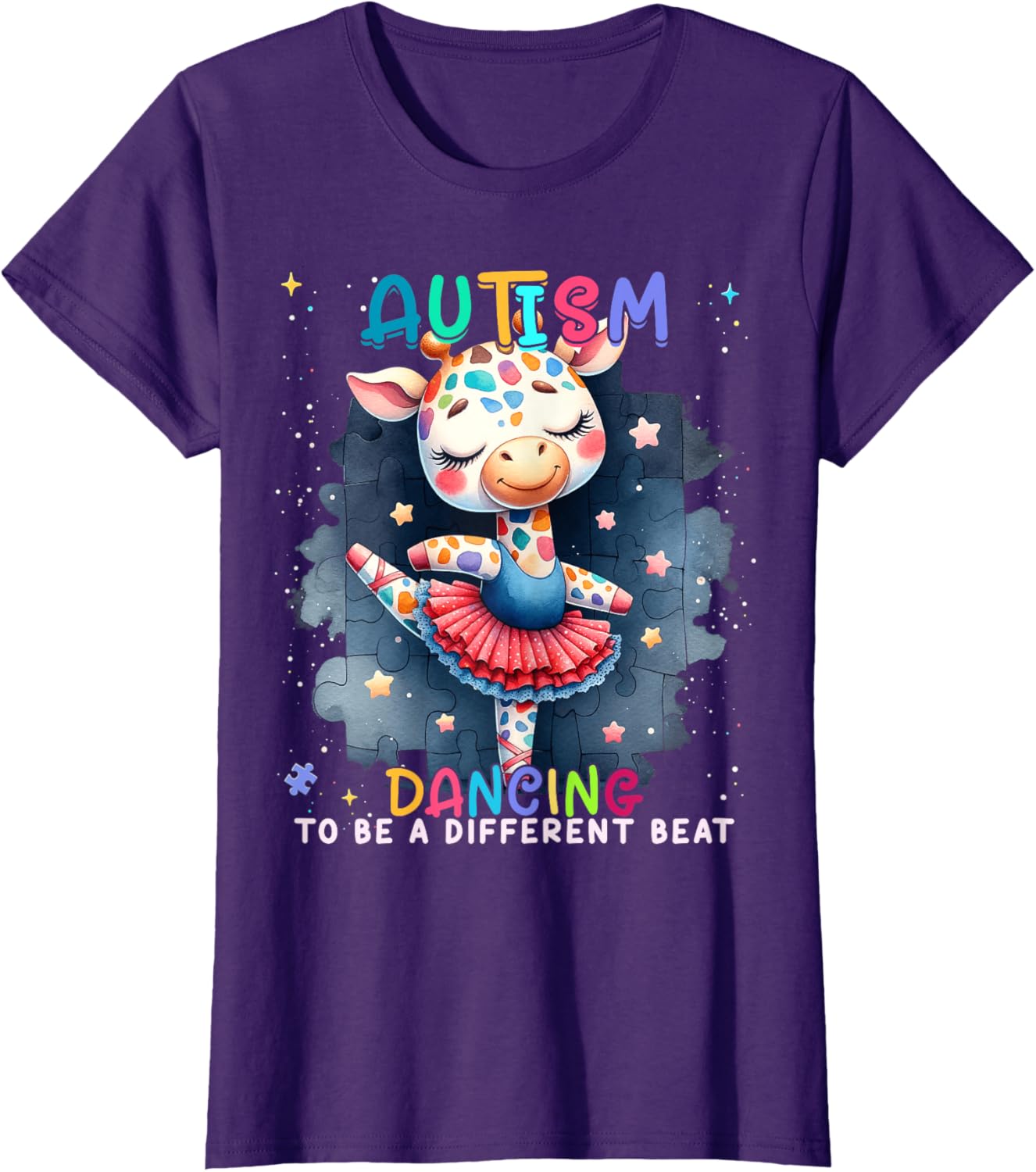 Autism Awareness Cute Unicorn Dancing To A Different Beat