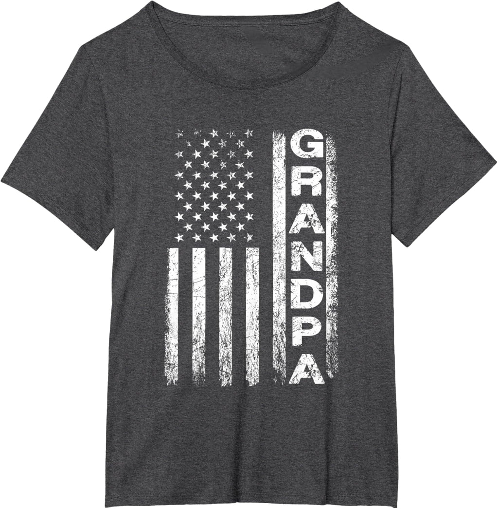 Grandpa Vintage American Flag Father's Day 4th of July Papa