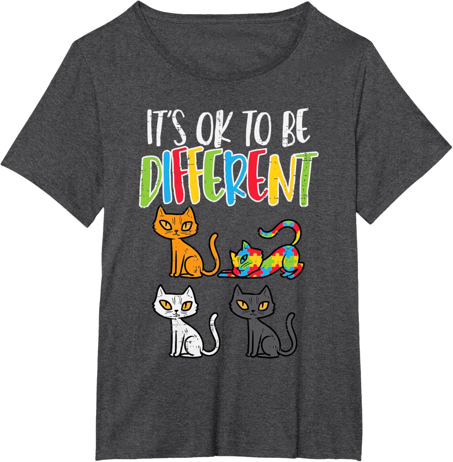 Its Ok To Be Different Cat Puzzle Cute Autism Awareness Kids