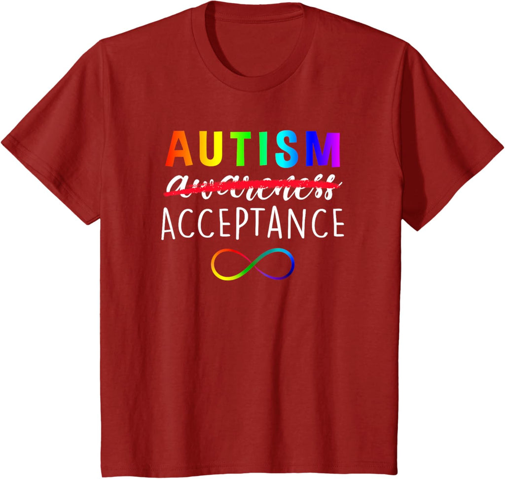 Autism - Red Instead - Acceptance Not Awareness