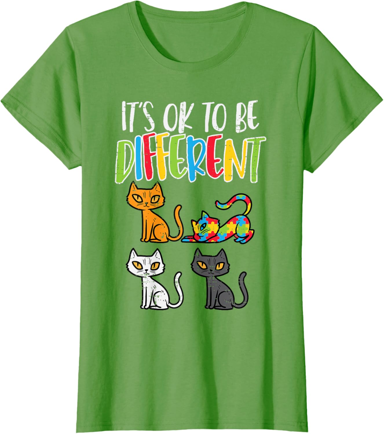 Its Ok To Be Different Cat Puzzle Cute Autism Awareness Kids
