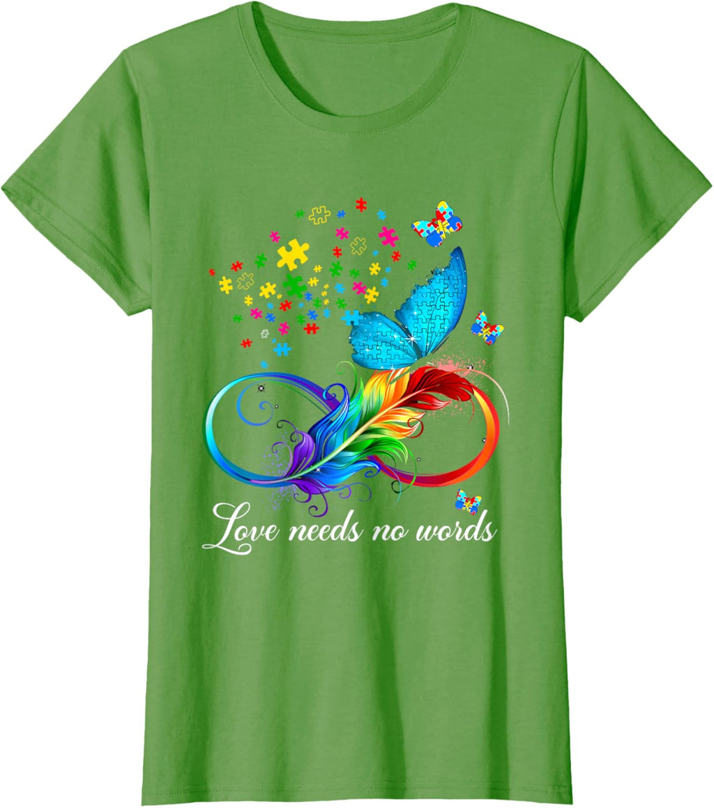 Love Needs No Words Autism Kids Mom Support Autism Awareness