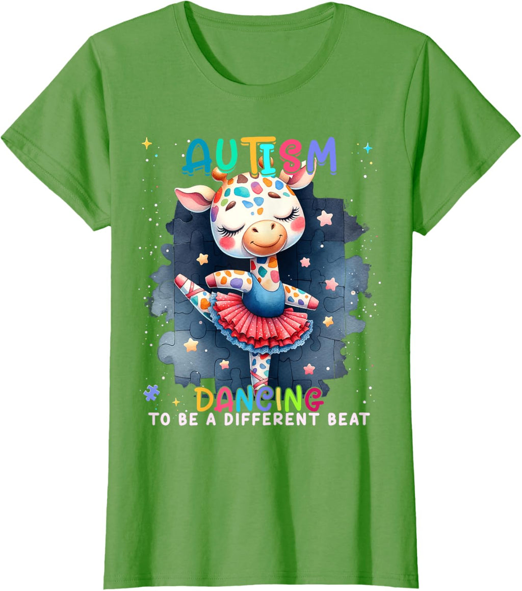 Autism Awareness Cute Unicorn Dancing To A Different Beat