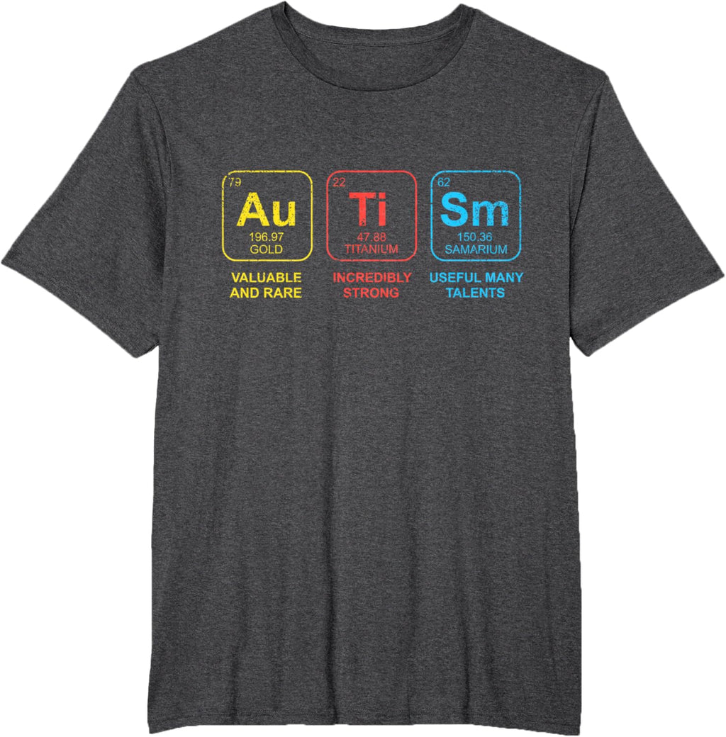 Autism Awareness Women Men Kids Elements Periodic Table ASD
