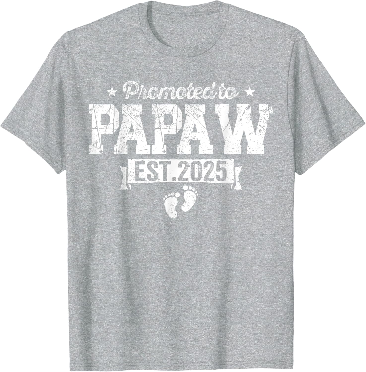 Retro Promoted To Papaw 2025 New Papaw First Father's Day T-Shirt, Small, Black