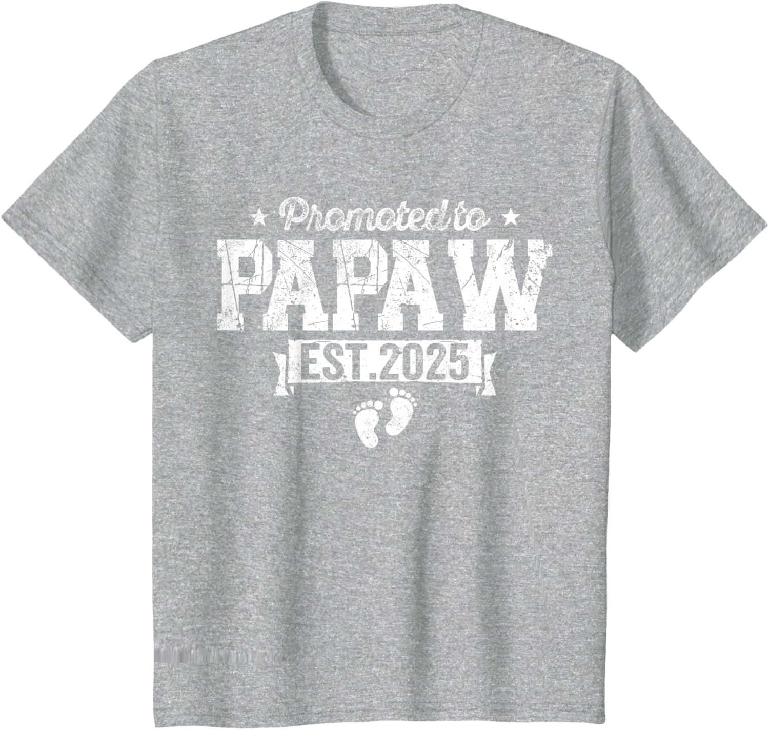 Retro Promoted To Papaw 2025 New Papaw First Father's Day T-Shirt, Small, Black