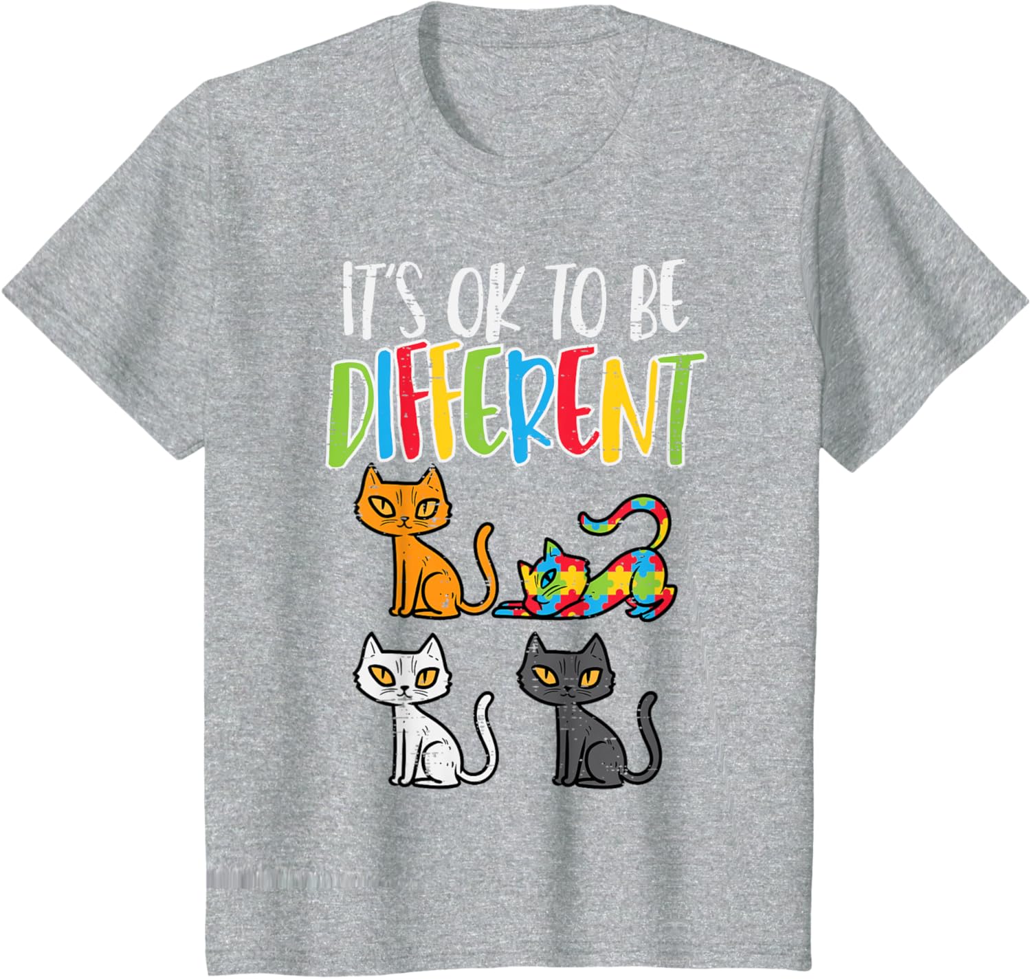 Its Ok To Be Different Cat Puzzle Cute Autism Awareness Kids